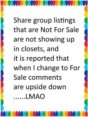 Share Group Listings Glitch